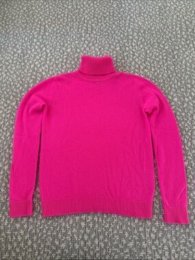 Jumper 1234 Women's Fuchsia Turtleneck Cashmere Sweater